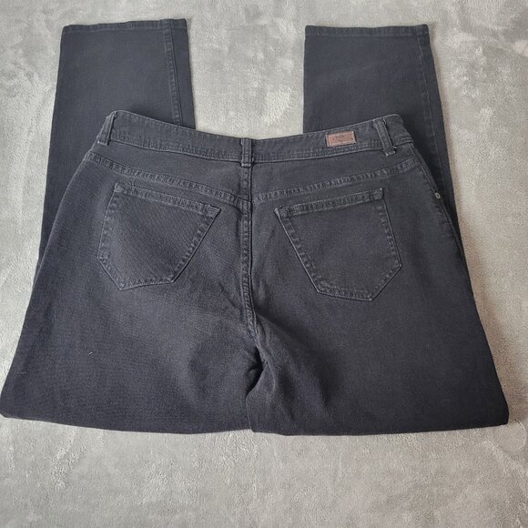 Riders Lee Womens Jeans 20W Plus Straight Leg Black Denim Wash Zip Fly SL96E - Picture 5 of 9